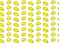 Bright yellow lemons. Seamless pattern for use in printing onto fabric, objects, wallpaper on walls, and more. Pattern on a transp Royalty Free Stock Photo